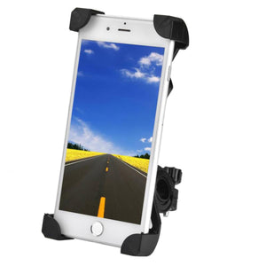 2TRIDENTS Bike Phone Holder Support for 3.5-6.5" Cell Phone GPS Anti Shake for Motorcycle, Cycling Bike, Treadmill (Black)