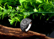 Load image into Gallery viewer, ENXICO The Kolowrat Slavic Sun Wheel Ring ? 316L Stainless Steel ? Ancient Slavic Jewelry