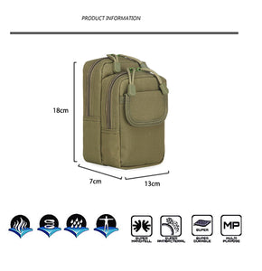 2TRIDENTS 800D Oxford Cloth Outdoor Tactical Pouch - Perfect for Outdoor Leisure, Mountain Climbing, Travel, Hiking, Expedition, Fishing, Bicycling, Hunting (ACU Digital)