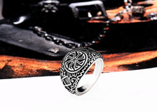 Load image into Gallery viewer, ENXICO The Kolowrat Slavic Sun Wheel Ring ? 316L Stainless Steel ? Ancient Slavic Jewelry