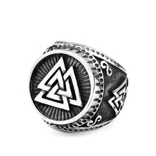 Load image into Gallery viewer, ENXICO Odin&#39;s Symbol The Valknut Ring ? 316L Stainless Steel ? Norse Scandinavian Viking Jewelry