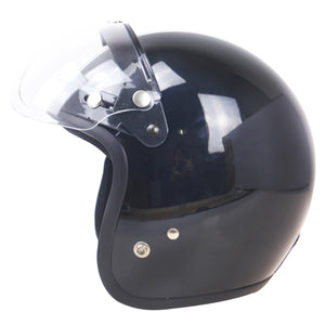 2TRIDENTS Universal Windproof 3-Snap Motorcycle Helmet With Flip Up Visor Wind Shield - Safety Helmet and Hearing Protection System (Clear)