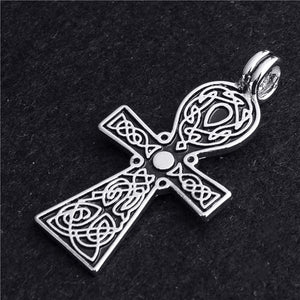 ENXICO Egyptian Ankh Cross Charm Pendant Necklace with Celtic Knot Pattern ? Ancient Egyptian Jewelry