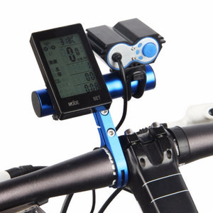 2TRIDENTS Bike Handleabar Extender Bicycle Support Holder for Flashlight Speedometer Cycling Activities (Black Carbon)