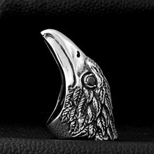 Load image into Gallery viewer, ENXICO Eagle Head Ring ? 316L Stainless Steel ? Animal Spirit Totem Jewelry