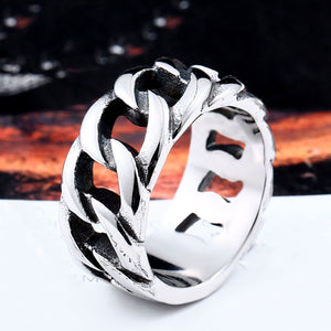 GUNGNEER Stainless Steel Celtic Knot Triquetra Necklace Punk Infinity Ring Jewelry Set Men Women