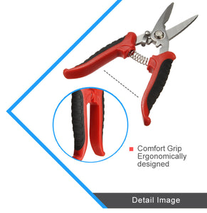 2TRIDENTS Multi Purpose Electrician Scissors with Non Slip Handle - Easy to Cut Electrical Cable Plant Branches