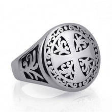 Load image into Gallery viewer, GUNGNEER Wicca Pentacle Pentagram Rune Star Magic Celtic Cross Stainless Steel Ring Jewelry Set