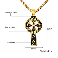 Load image into Gallery viewer, ENXICO Celtic Cross Pendant Necklace ? 316L Stainless Steel ? Irish Celtic Jewelry …