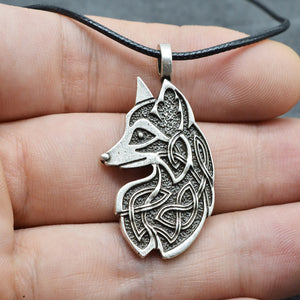 ENXICO Fox Pendant Necklace with Celtic Knot ? Celtic Zodiac Animal Spirit Symbol ? Irish Celtic Jewelry