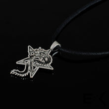 Load image into Gallery viewer, ENXICO Dragon with Pentagram Amulet Pendant Necklace ? Silver Color ? Wicca Pagan Witchraft Jewelry