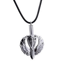 Load image into Gallery viewer, GUNGNEER Stainless Steel Jewelry Knight Templar Cross Ring with Pendant Necklace Jewelry Set