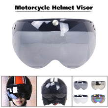 Load image into Gallery viewer, 2TRIDENTS Universal Windproof 3-Snap Motorcycle Helmet With Flip Up Visor Wind Shield - Safety Helmet and Hearing Protection System (Clear)