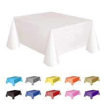Load image into Gallery viewer, 2TRIDENTS 11 Colors 54x72 inches Waterproof Tablecloth Cover - Oil-Proof Spill-Proof Vinyl Rectangle Tablecloth, Wipeable Table Cover for Outdoor and Indoor Use