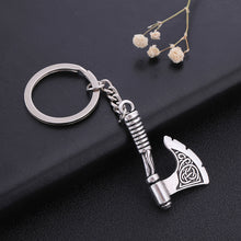 Load image into Gallery viewer, GUNGNEER Celtic Trinity Knot Tree of Life Pendant Necklace Viking Axe Key Chain Jewelry Set