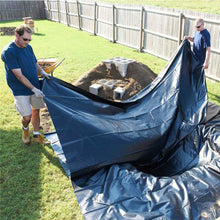 Load image into Gallery viewer, 2TRIDENTS Black Waterproof 3x5ft Pond Liner - Garden Pools - for Koi Ponds, Streams Fountains and Water Gardens