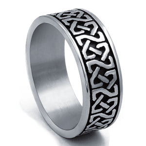 ENXICO Square Celtic Knot Ring ? 316L Stainless Steel ? Irish Celtic Jewelry (10)