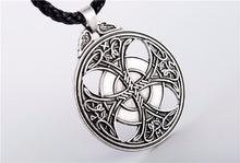 Load image into Gallery viewer, ENXICO Celtic Cross Medallion Pendant Necklace for Women &amp; Men ? Silver Color ? Irish Celtic Jewelry