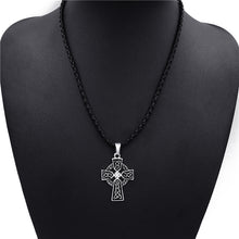 Load image into Gallery viewer, ENXICO Celtic Cross Charm Pendant Necklace for Women &amp; Men ? Pewter ? Irish Celtic Jewelry
