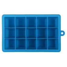 Load image into Gallery viewer, 2TRIDENTS 3 Pcs Ice Cube Tray BPA Free Set with 15 Cubes Ice Maker for Wine Kitchen Drinking Bar Accessories (Blue)
