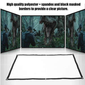 2TRIDENTS Foldable Projection Screen HD 16:9 - Projection Cine Screen for Company Home Outdoor Activities (100 inch)