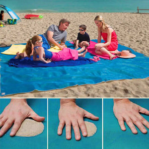 2TRIDENTS Sand Free Beach Mat Sandless Beach Mat Dry Anti Dirt Mat Weather-Proof Beach Mat for Summer (Blue, 150cmX200cm)