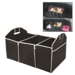 2TRIDENTS Three-Compartment Car Trunk Organizer - Perfect for SUV, Auto, Vehicle, Family Vans, Travel and Camp - Automobiles Interior Accessories