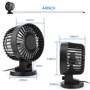 2TRIDENTS Mini Noiseless USB Fan - Bring You A Soft Breeze - Great For Office, Home, Dorm, Library And More (Black)