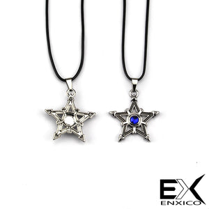 ENXICO Tetragrammaton Pentagram Pendant Necklace ? Silver Color ? Wicca Pagan Witchcraft Jewelry