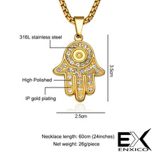 Load image into Gallery viewer, ENXICO Knights Templar Cross Pendant Necklace ? 316L Stainless Steel ? Christian Jewelry (Gold)