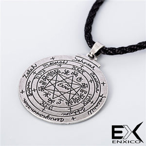 ENXICO The Great Pentacle Key of Solomon Amulet Pendant Necklace