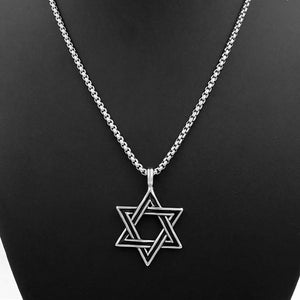 ENXICO Star of David Amulet Hexagram Pendant Necklace ? 316L Stainless Steel (20)