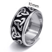 Load image into Gallery viewer, ENXICO Triquetra The Trinity Celtic Knot Ring ? 316L Stainless Steel ? Irish Celtic Jewelry … (10)