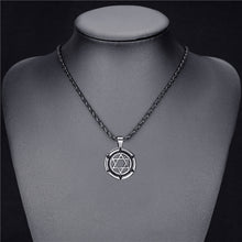 Load image into Gallery viewer, ENXICO Star of David Hexagram Amulet Pendant Necklace ? Pewter