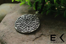 Load image into Gallery viewer, ENXICO Aegishjalmur Helm of Awe Amulet Pendant Necklace ? Grey Color ? Norse Scandinavian Viking Jewelry