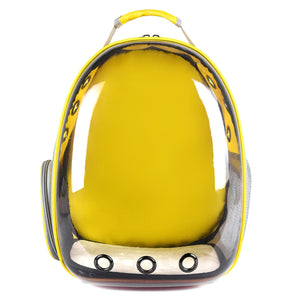 2TRIDENTS Transparent Pet Shoulder Backpack - Travel Bag for Small Animals, Designed for Walking, Outdoor Use (Black)