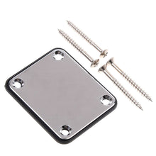 Load image into Gallery viewer, 2TRIDENTS Chrome Neck Plate for Guitar Electric Guitar Replacement Neckplate with Mounting Screws