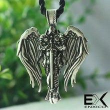Load image into Gallery viewer, ENXICO Guardian Angel Knight Figure Amulet Pendant Necklace ? Silver Color