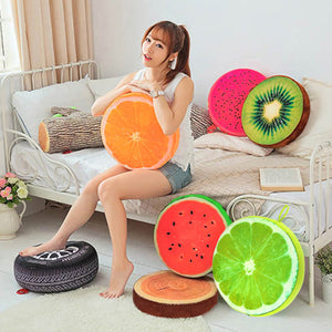 2TRIDENTS 3D Fruit Chair Back Cushion for Living Room, Bedroom, Home Office, Dining Room, Sofa and More - Home Decor Pillows (01)
