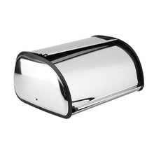 Load image into Gallery viewer, 2TRIDENTS Stainless Steel Bread Storage Box - Ideal For Storing Breads, Pastries, Cookies, Donuts, Chips, And More (Silver)