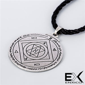 ENXICO The Great Pentacle Key of Solomon Amulet Pendant Necklace
