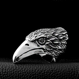 ENXICO Eagle Head Ring ? 316L Stainless Steel ? Animal Spirit Totem Jewelry