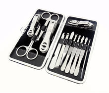 Load image into Gallery viewer, 2TRIDENTS Set of 13 Pcs Nail Care Tool Set Professional Manicure Pedicure Grooming Tool Set with Box for Salon Home Use