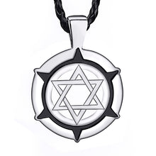 Load image into Gallery viewer, ENXICO Star of David Hexagram Amulet Pendant Necklace ? Pewter