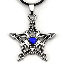 Load image into Gallery viewer, ENXICO Tetragrammaton Pentagram Pendant Necklace ? Silver Color ? Wicca Pagan Witchcraft Jewelry
