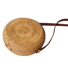 Load image into Gallery viewer, 2TRIDENTS Round Handmade Rattan Bag - Crossbody Handbag For Any Occasions Such As Beach, Party, Shopping And Dating