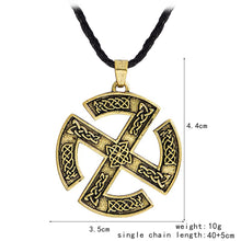 Load image into Gallery viewer, ENXICO Sun Cross Pendant Necklace with Celtic Knots Pattern ? Silver Color ? Nordic Scandinavian Viking Jewelry