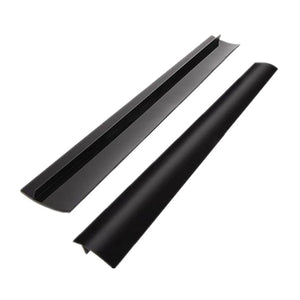2TRIDENTS 2 Pcs Silicone Stove Counter Gap Cover - Oil Proof Kitchen Accessory (Black)