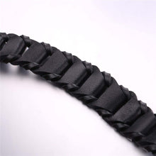 Load image into Gallery viewer, GUNGNEER Stainless Steel Satan Pendant Necklace Genuine Leather Bracelet Jewelry Set