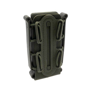 2TRIDENTS Outdoor Molle Tactical Single Rifle Mag Pouch for Military, Law Enforcement Or Camping, Trekking, Hiking and More (Black Color)